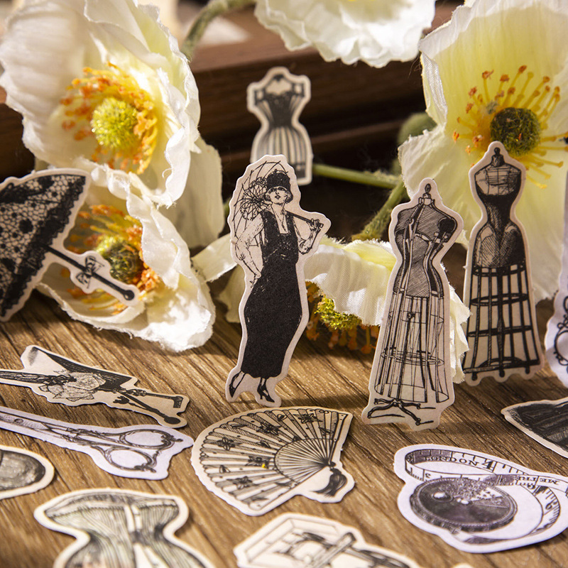 60 pcs Vintage Stickers+materi - Vintage Junk Journal Scrapbooking Paper ulasan dan harga