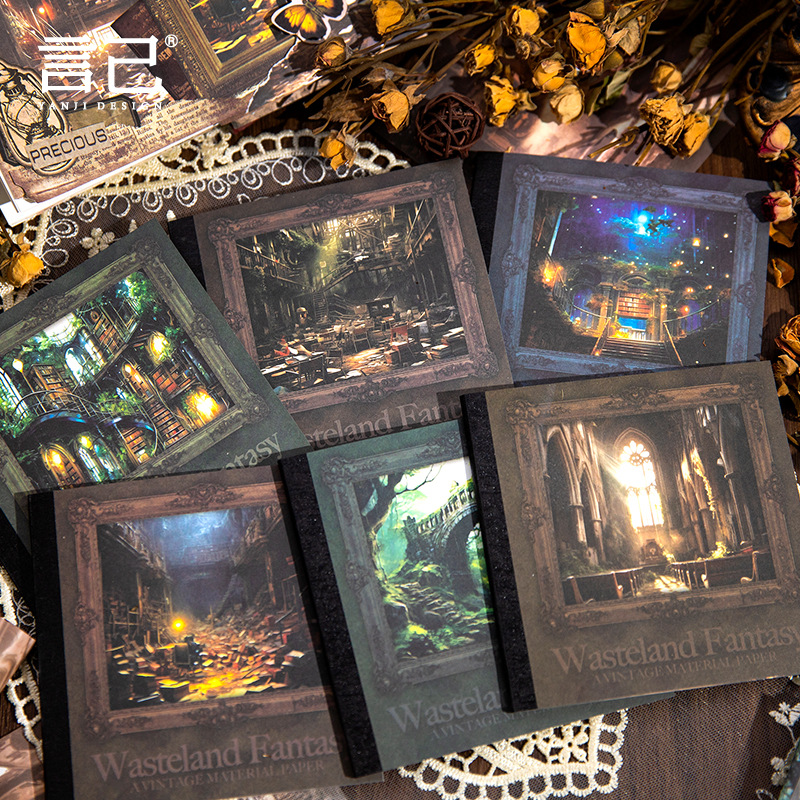 40 pcs Vintage INS Futuristic  - Vintage Junk Journal Scrapbooking Paper ulasan dan harga