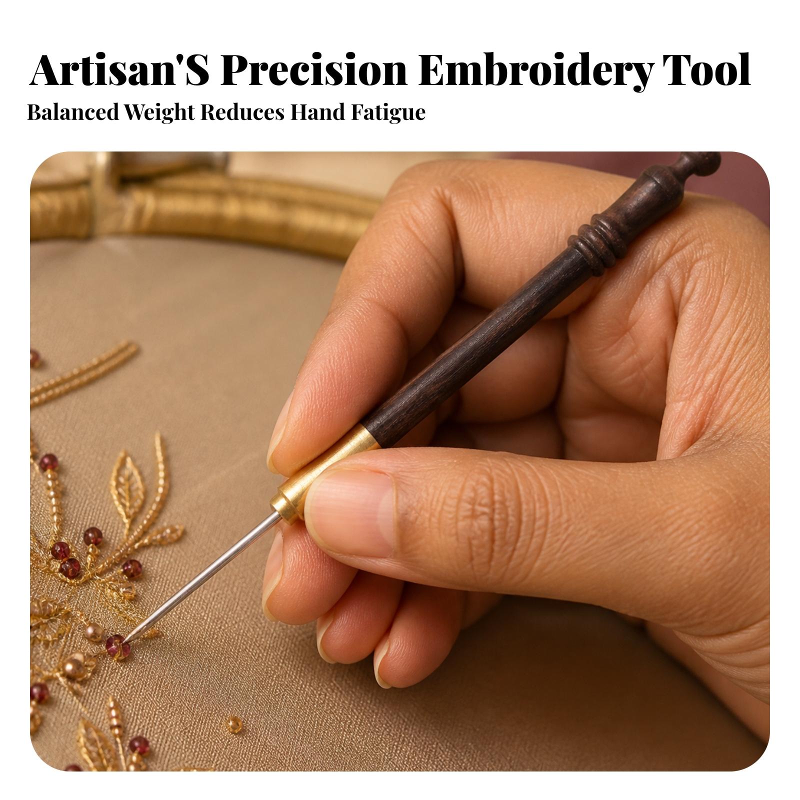 Ergonomic Wooden Handle Embroi - Wooden Crochet Hooks Ergonomic Handle ulasan dan harga