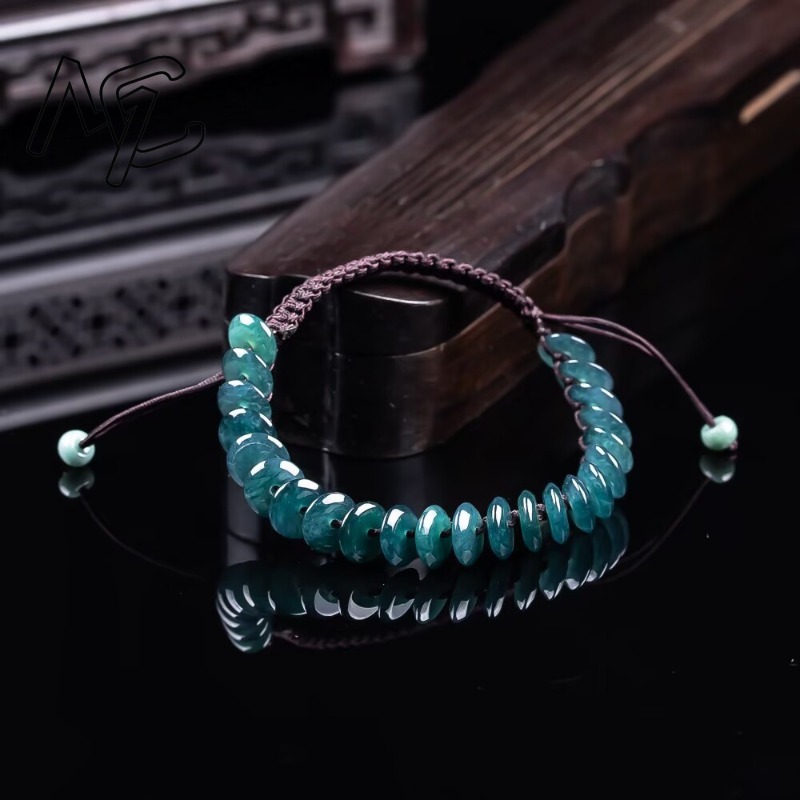 Natural Real Emerald Blue Wate - Beading ulasan dan harga