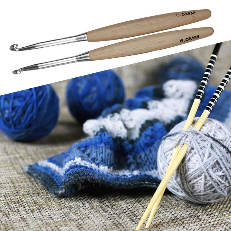 8Pcs Ergonomic Crochet Hook fo - Wooden Crochet Hooks Ergonomic Handle ulasan dan harga