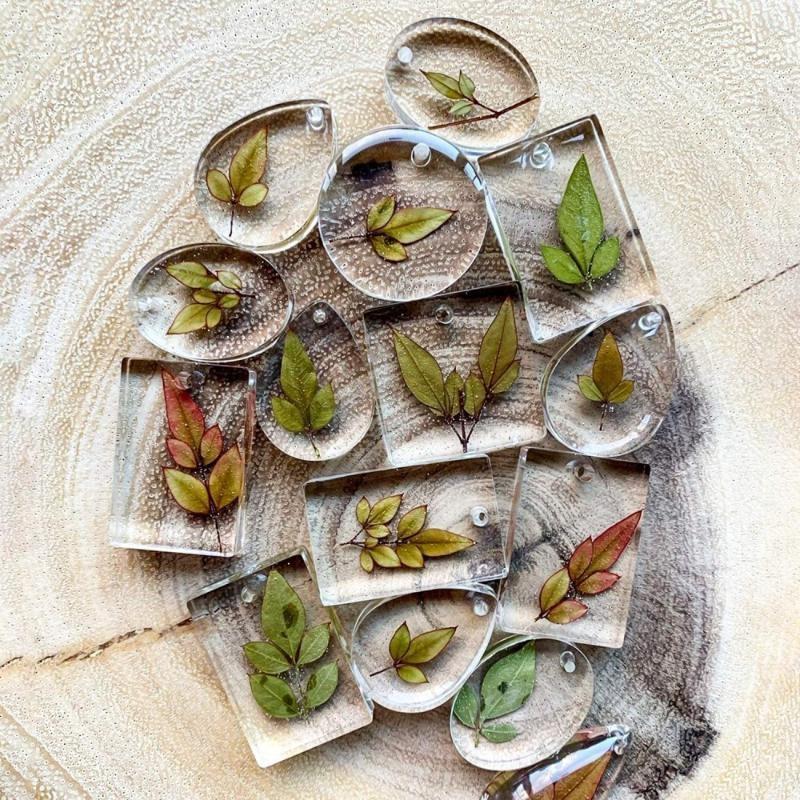 20Pcs Set DIY Keychain Pendant - Silicone Epoxy Resin Molds Set ulasan dan harga