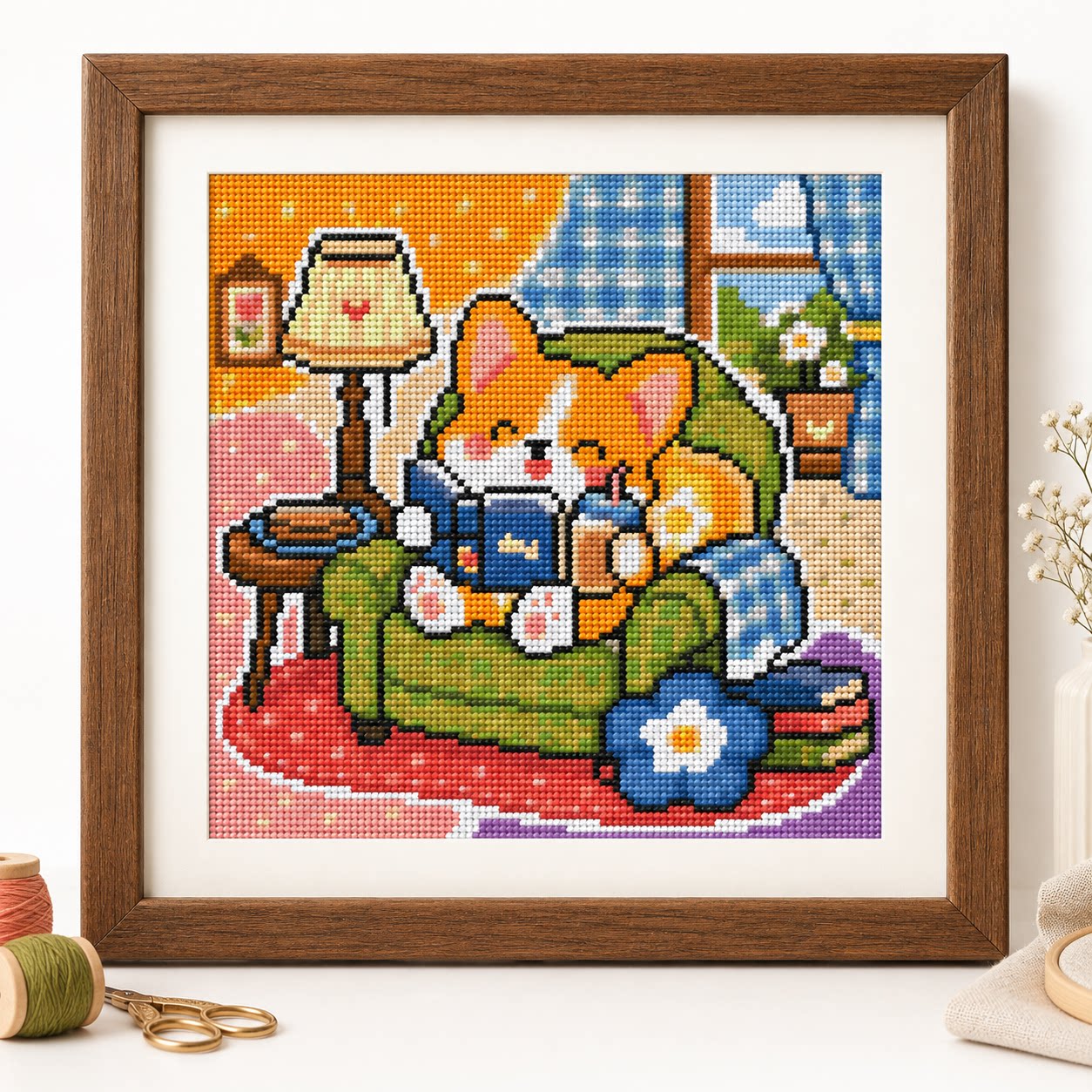 [Full stitch] [CC6338-Little C - Cross Stitch Stamped Kits Beginners ulasan dan harga