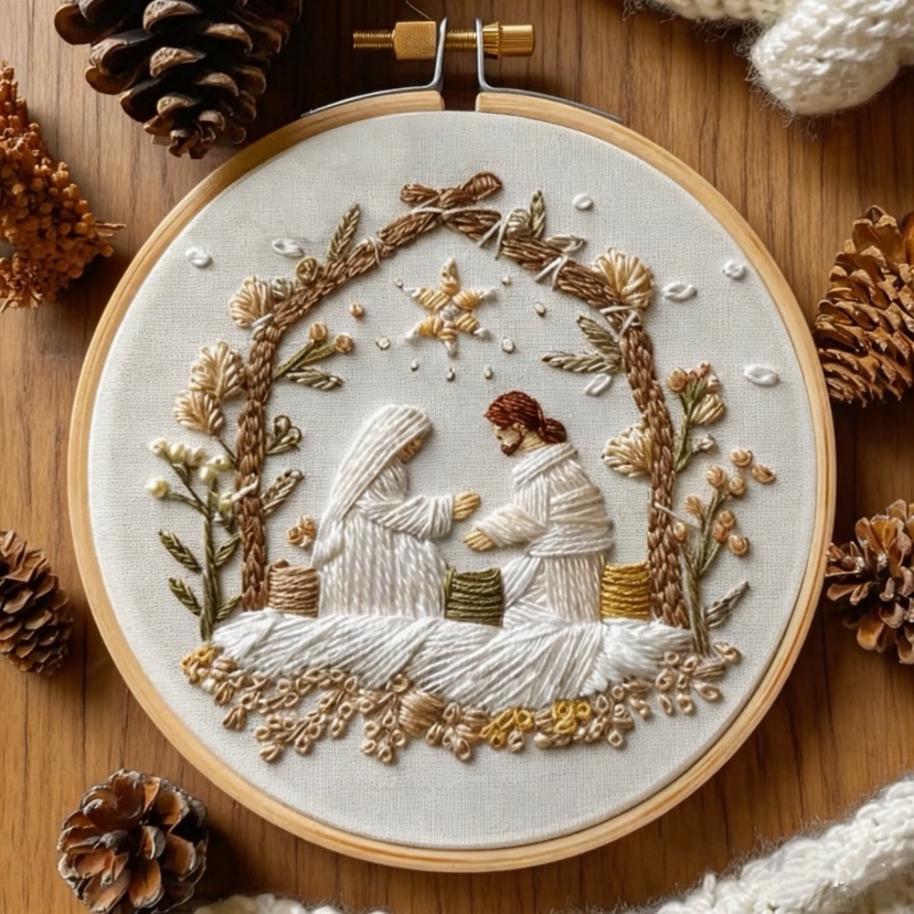 Jesus Birth Christmas Embroide - Cotton Embroidery Thread Skeins ulasan dan harga