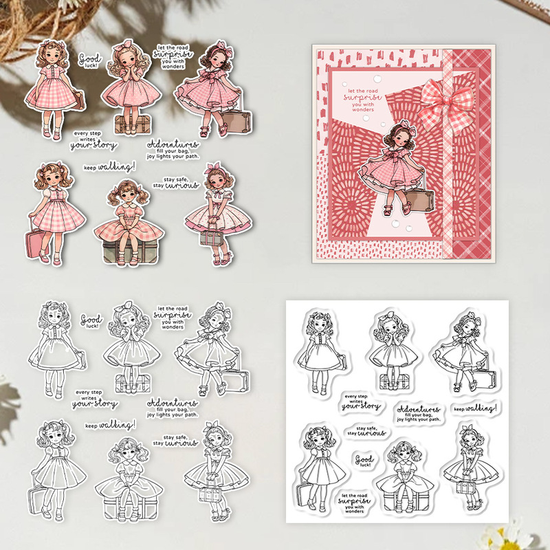 Suncraft Lovely Traveling Litt - Clear Silicone Stamps For Card Making ulasan dan harga