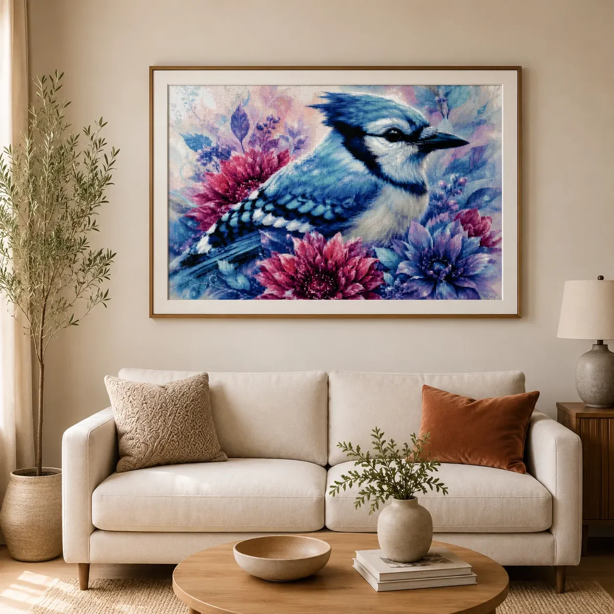 [ZZ8680-Blue Jay] | Beginner D - Cross Stitch Stamped Kits Beginners ulasan dan harga