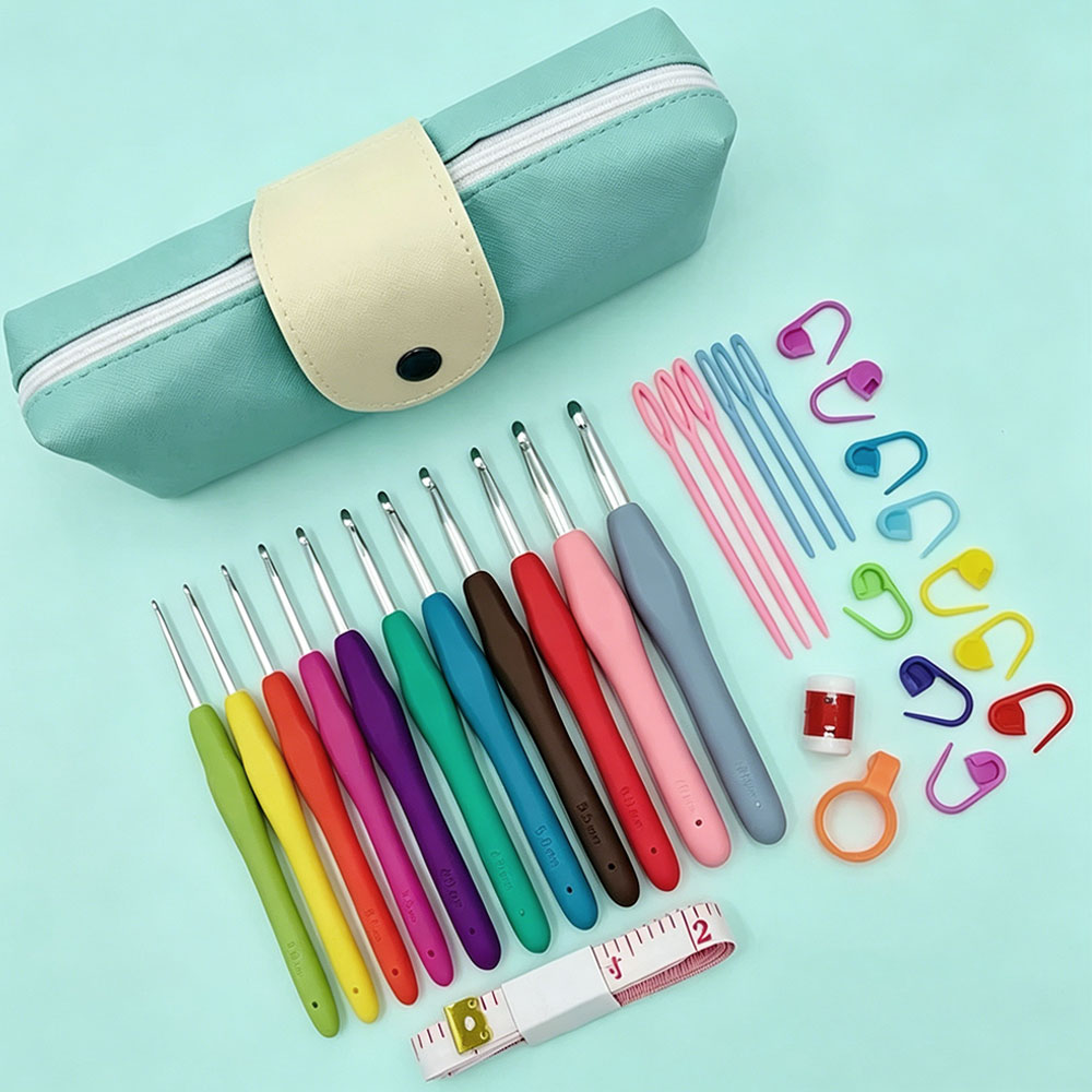 37pcs Crochet Hooks Kits with  - Sewing ulasan dan harga