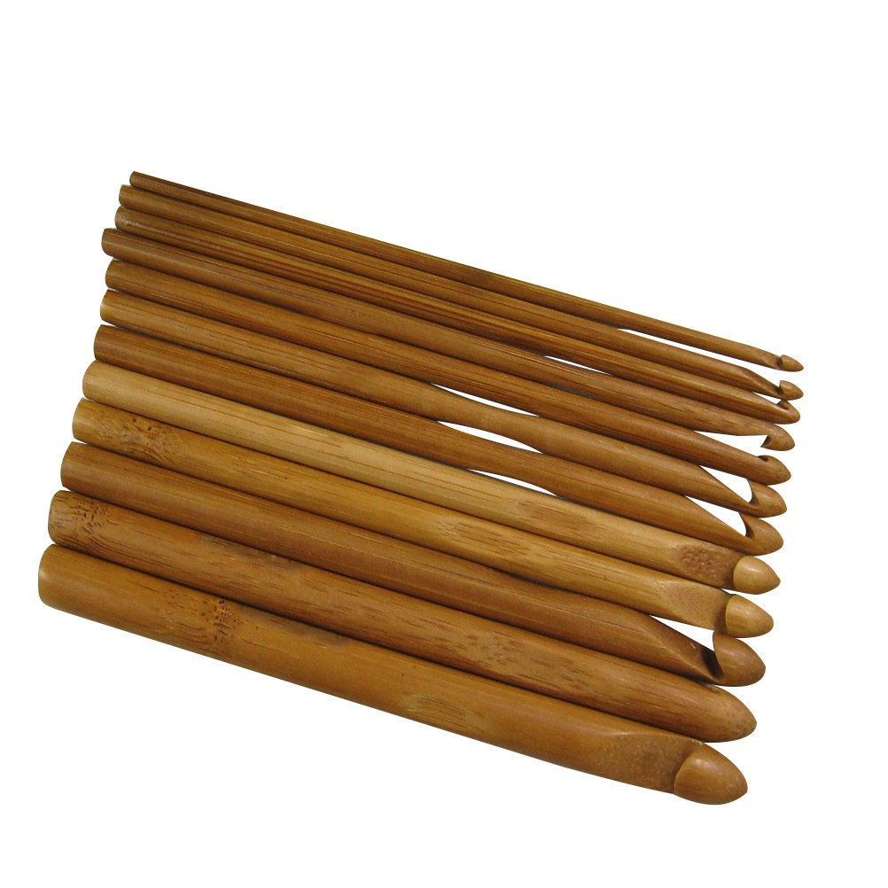12Pcs Wood Knitting Needles Se - Wooden Crochet Hooks Ergonomic Handle ulasan dan harga